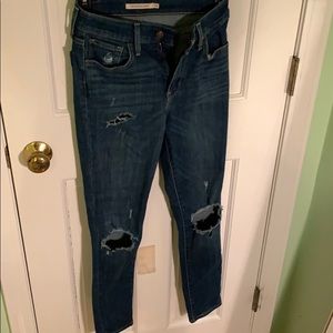 distressed high rise levi’s skinny jeans
